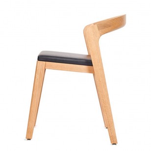 簡約實木扶手餐椅設計師創意時尚會客接待洽談椅