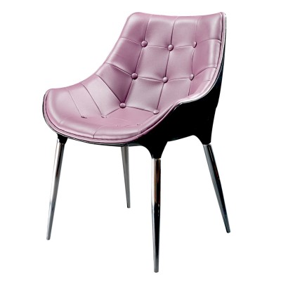 戴安娜扶手椅/簡約皮藝餐椅/現代拉扣靠背椅子