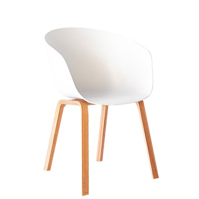 北歐設計師創意扶手餐椅簡約塑料椅子