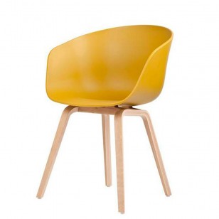 北歐設計師創意扶手餐椅簡約塑料椅子