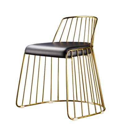 新娘的面紗餐椅輕奢不鏽鋼金屬軟包椅