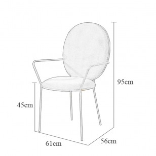停留扶手餐椅/輕奢布藝餐椅簡約不鏽鋼椅子