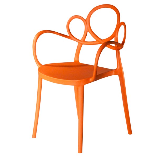 西西扶手椅設計師簡約塑料彩色餐椅洽談椅餐椅