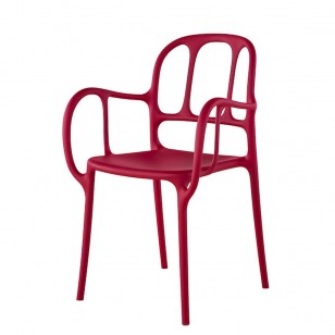 米拉椅/手勢扶手椅簡約塑料彩色餐椅子
