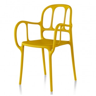 米拉椅/手勢扶手椅簡約塑料彩色餐椅子