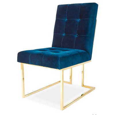 金手指餐椅輕奢鍍金椅子簡約布藝軟包椅