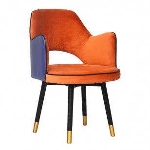 科萊特扶手椅設計師餐椅現代簡約布藝椅