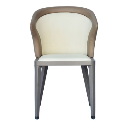 凱拉椅/北歐餐椅/簡約布藝扶手餐椅現代皮藝餐廳椅子