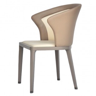 凱拉椅/北歐餐椅/簡約布藝扶手餐椅現代皮藝餐廳椅子