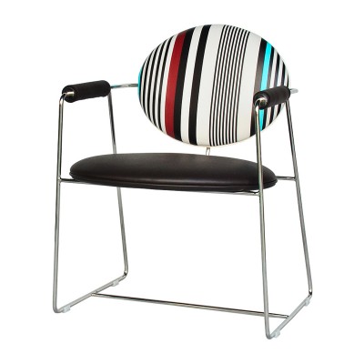 吉瑪椅/輕奢圓靠背餐椅/簡約現代扶手皮藝休閑餐廳椅