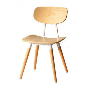 科皮納椅/簡約現代鐵藝實木彎板休閒餐椅子