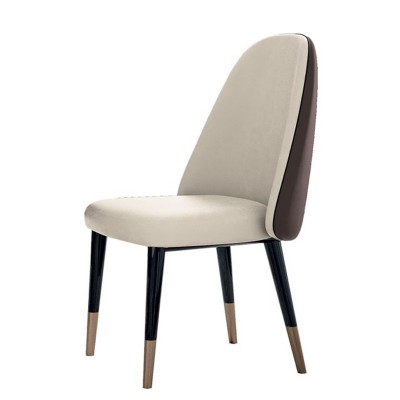 迪瓦椅/簡約布藝餐椅現代皮藝靠背椅子/餐廳工程軟包椅