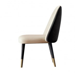 迪瓦椅/簡約布藝餐椅現代皮藝靠背椅子/餐廳工程軟包椅