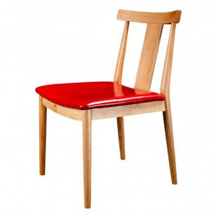 笑容椅簡約實木餐椅現代皮藝軟包椅