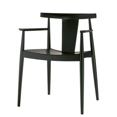 笑容扶手椅/北歐實木餐椅/簡約皮藝椅子