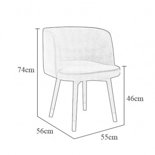 科萊特小扶手椅輕奢餐椅現代簡約布藝椅