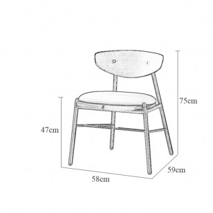 紐結餐椅/北歐實木曲木椅子/簡約軟包皮藝坐椅