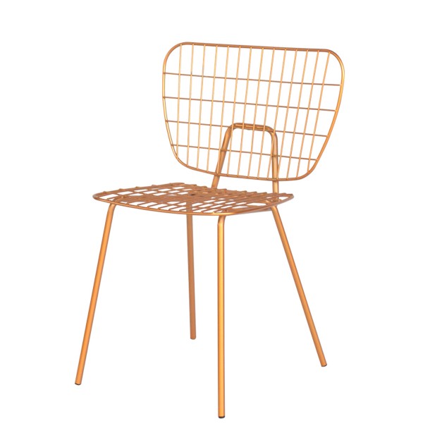 簡約金屬餐椅現代圓靠背戶外休閑椅工業風餐椅