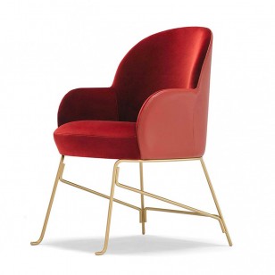 比特利扶手椅/輕奢皮藝餐椅現代軟包椅