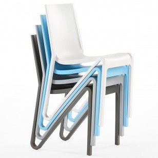 活力椅簡約塑料餐椅現代堆疊放餐廳椅
