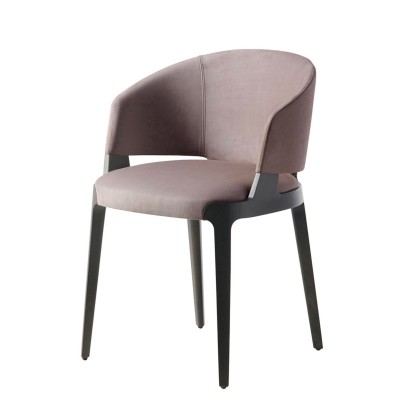 韋利斯扶手椅/北歐實木布藝椅子簡約現代靠背椅