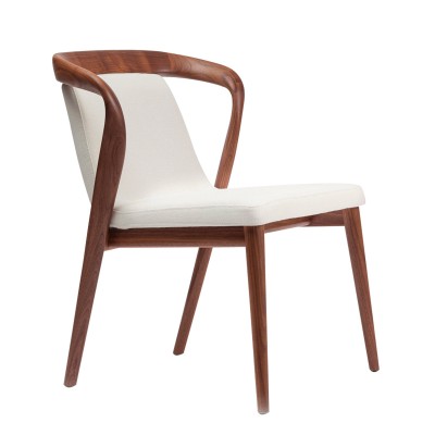 壯舉椅簡約現代皮藝餐椅北歐實木扶手椅
