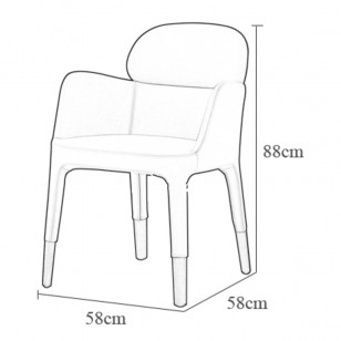 艾斯特扶手椅簡約現代皮藝布藝設計師軟包餐椅子