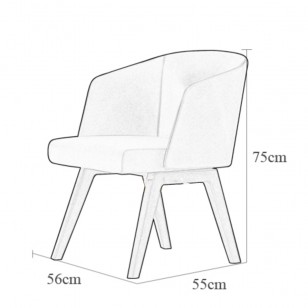 克裏德餐椅北歐簡約現代實木腳布藝皮藝扶手椅