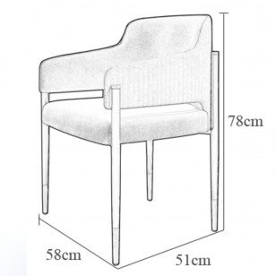 朱麗葉椅簡約現代實木腳皮布扶手餐椅子