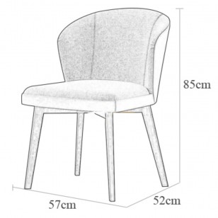耐莉椅簡約現代實木皮藝軟包扶手餐椅