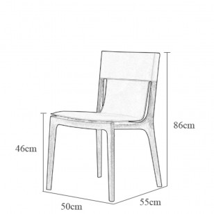 伊莎多拉椅簡約現代馬鞍皮革設計師實木軟包餐椅子
