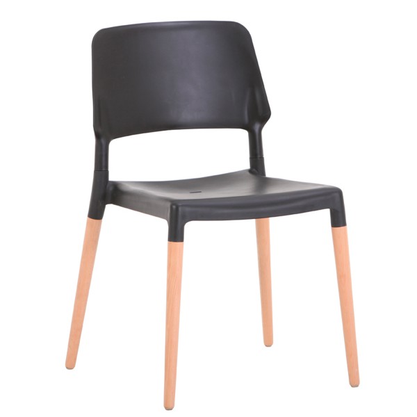 貝洛克椅/北歐現代簡約實木腳餐廳洽談椅