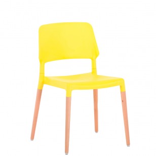 貝洛克椅/北歐現代簡約實木腳餐廳洽談椅