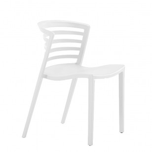 威尼斯餐椅簡約現代塑料彩色休閑堆疊放椅