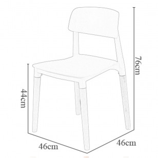 阿提卡椅/才子椅實木腳白色餐廳椅子