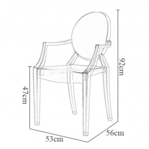 透明扶手餐椅彩色繽紛接待椅可堆疊椅