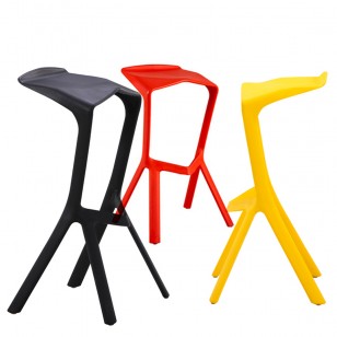 魔拉繆拉鯊魚嘴酒吧椅/簡約現代疊放塑料高腳吧凳