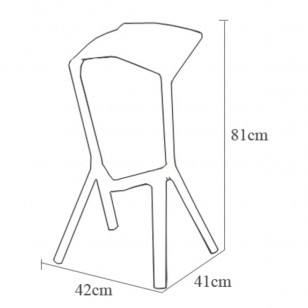魔拉繆拉鯊魚嘴酒吧椅/簡約現代疊放塑料高腳吧凳