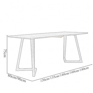 扭曲桌北歐設計師簡約時尚全實木長方形餐桌