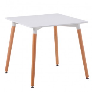 貝洛克方桌簡約現代實木腳餐桌