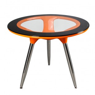 菩提圓桌/長方形桌子設計師簡約鋼化玻璃餐桌