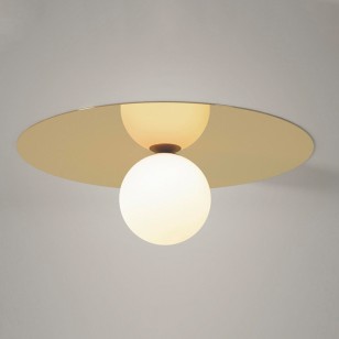 Plate And Sphere Lamp板球燈簡約臥室壁燈現代客廳金屬圓形頂燈