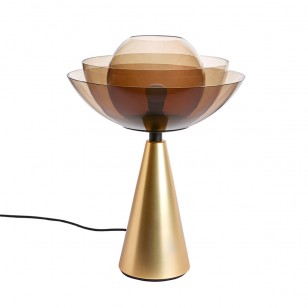 Lotus Metal Lamp金屬蓮花檯燈簡約臥室床頭燈現代裝飾玻璃燈具