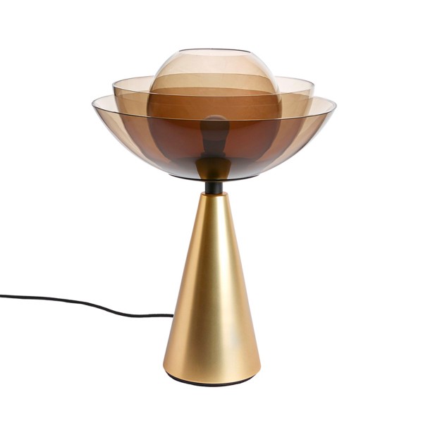 Lotus Metal Lamp金屬蓮花檯燈簡約臥室床頭燈現代裝飾玻璃燈具