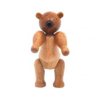 Wooden Bear木偶熊/北歐經典創意實木雕制擺件兒童玩具禮品飾品