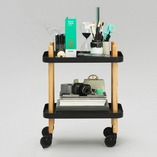 Block Table布洛克萬向移動小桌北歐設計師創意二層斗櫃