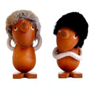 Optimist Pessimist樂觀者和悲觀者/北歐創意禮品實木擺件木偶人
