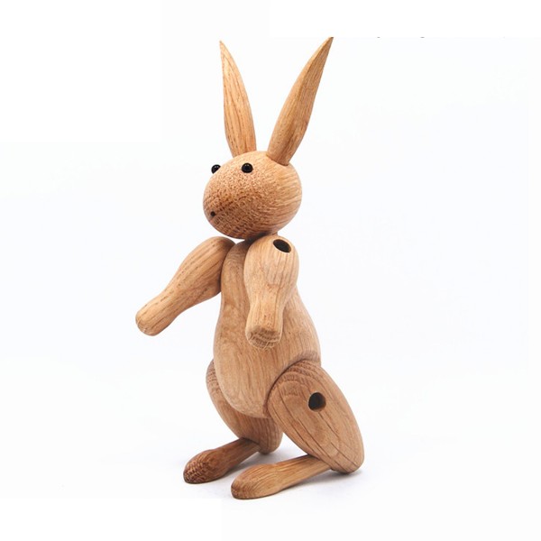 Wooden Rabbit木偶兔/簡約實木創意禮品北歐木雕桌面擺件送禮飾品