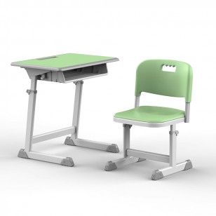 簡約塑料學生課桌椅可升降