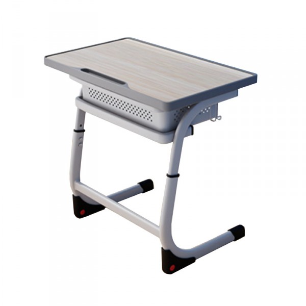 高密度中纖板帶筆槽學生課桌可升降